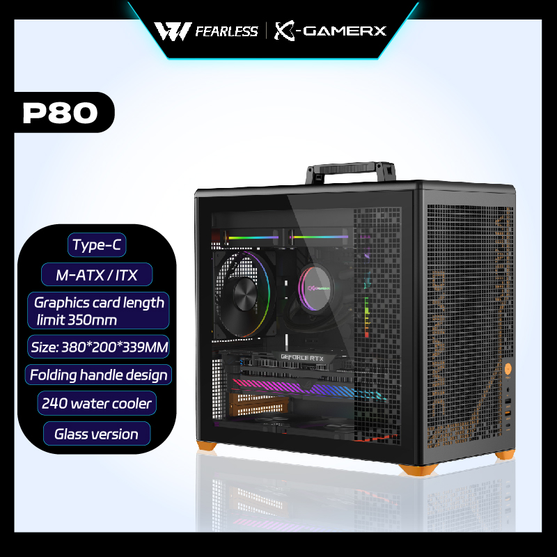 Retro Gaming Pc Case - เคสคอมพิวเตอร์ Power Train X-GAMERX P80 กระจกด้านข้าง