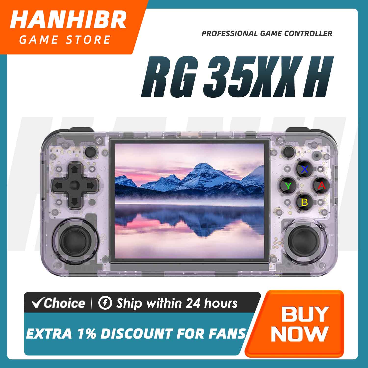 Retro Gaming Hdmi - เครื่องเล่นเกมเรโทรแนวนอน ANBERNIC RG35XX หน้าจอ IPS OCA