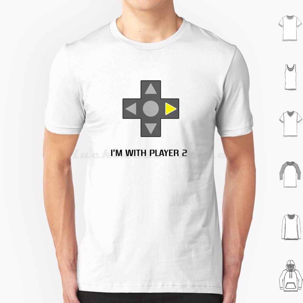 Retro Gaming Gamestop - เสื้อยืด I'm With Player 2 ไซส์ใหญ่