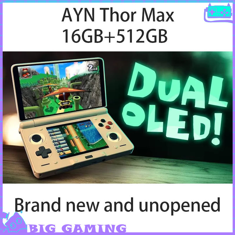 Retro Gaming Xbox One - AYN Thor Max 16GB+512GB เครื่องเล่นเกมพกพาแบบพับได้ Snapdragon