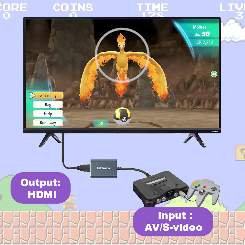 Bitfunx 720P Svideo/AV ไปยังอะ - Retro Gaming Nostalgia บทวิจารณ์และราคา