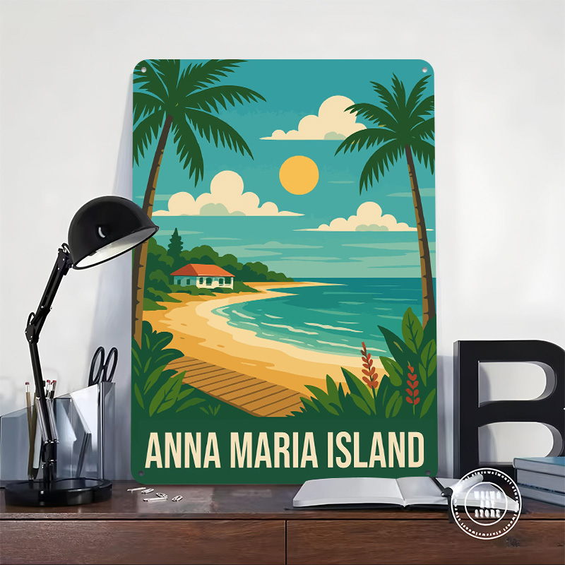 ป้ายโลหะตกแต่งผนังลายเกาะอันนา - Retro Gaming Island บทวิจารณ์และราคา