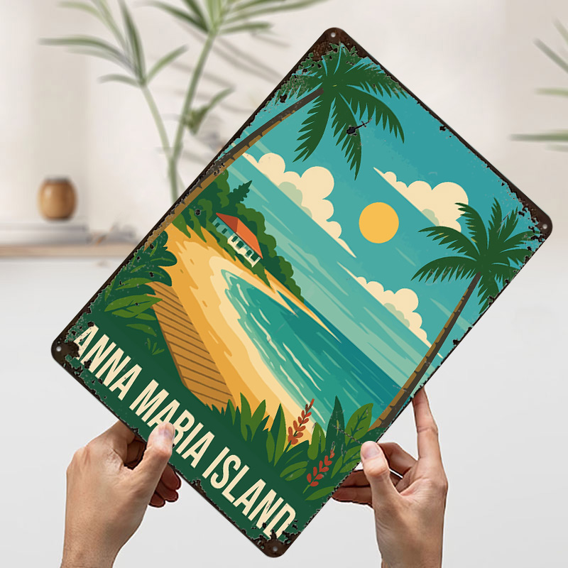 ป้ายโลหะตกแต่งผนังลายเกาะอันนา - Retro Gaming Island บทวิจารณ์และราคา