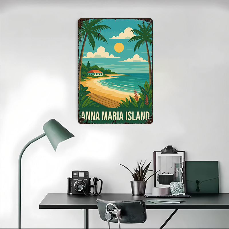 ป้ายโลหะตกแต่งผนังลายเกาะอันนา - Retro Gaming Island บทวิจารณ์และราคา