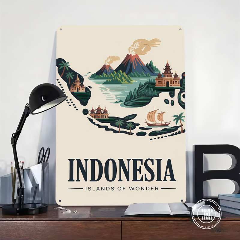 โปสเตอร์พิมพ์ลายเกาะอินโดนีเซี - Retro Gaming Island บทวิจารณ์และราคา