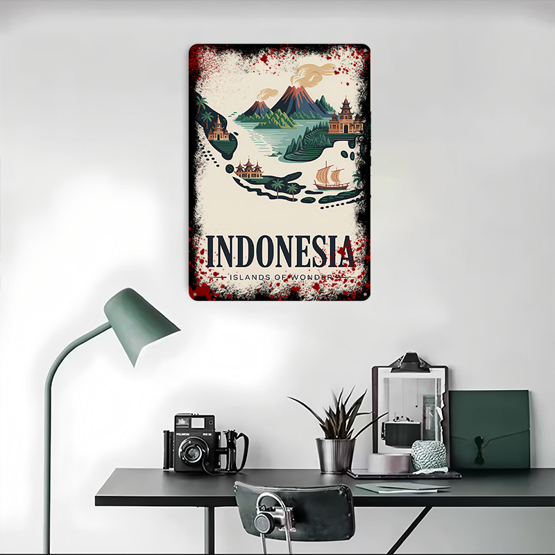 โปสเตอร์พิมพ์ลายเกาะอินโดนีเซี - Retro Gaming Island บทวิจารณ์และราคา