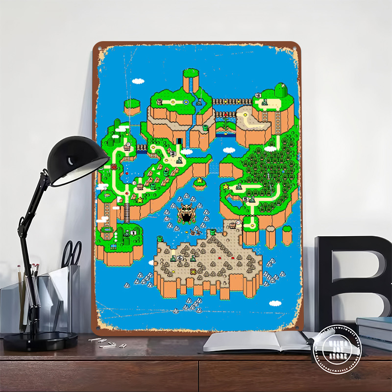 โปสเตอร์โลหะลายไดโนเสาร์ งานศิ - Retro Gaming Island บทวิจารณ์และราคา
