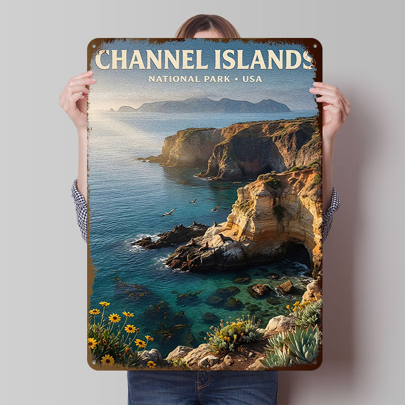 โปสเตอร์โลหะอุทยานแห่งชาติแชนเ - Retro Gaming Island บทวิจารณ์และราคา