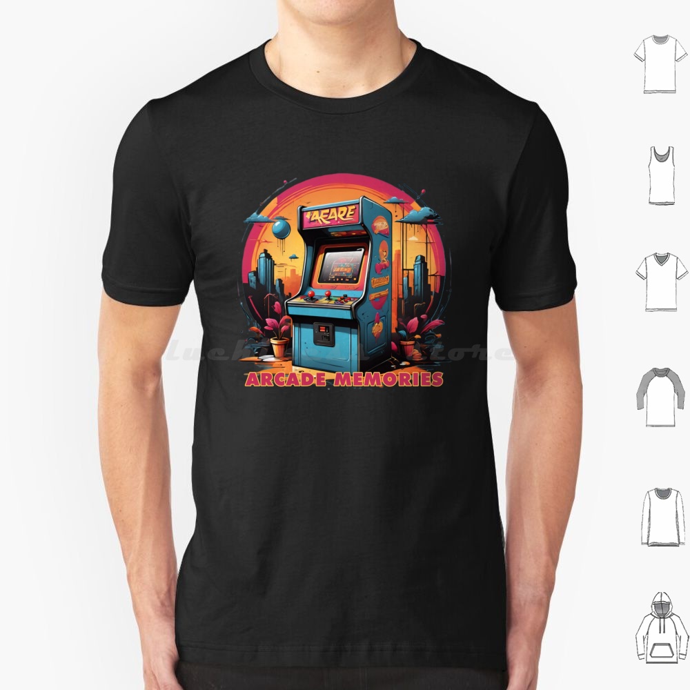 Arcade Memories-Arcade T Shirt - Retro Gaming Gamestop บทวิจารณ์และราคา
