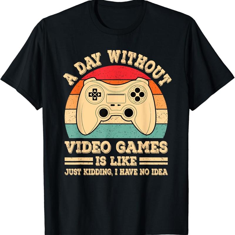 วันที่ไม่มีวิดีโอเกม เสื้อยืดเ - Retro Gaming Gamestop บทวิจารณ์และราคา